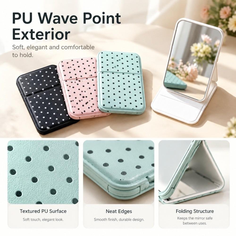 Foldable Cosmetic Mirror Mini Pocket Mirror Portable PortbaleVanity Mirror Desktop Use
