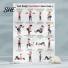 Istruzioni Esercizi con Manubri 5 Pezzi Poster Allenamento, Grafico da Casa per Braccia Allenamento Corpo Intero Gambe Fianchi Core, Guida Wall Art Senza Video