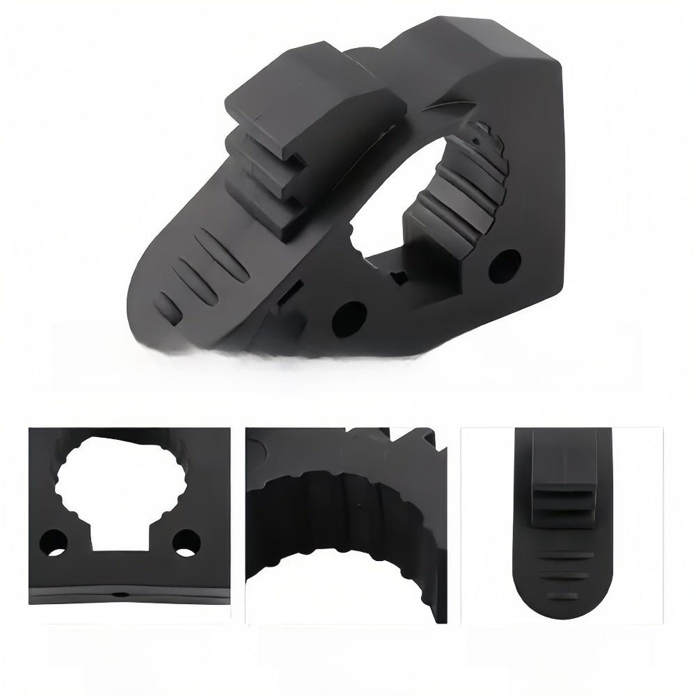 2pcs 30-40mm Quick-Release Clamp Mount Adjustable Diameter Gear Holder Rubber Clamp Grip Convenient Shovel Mount Bracket