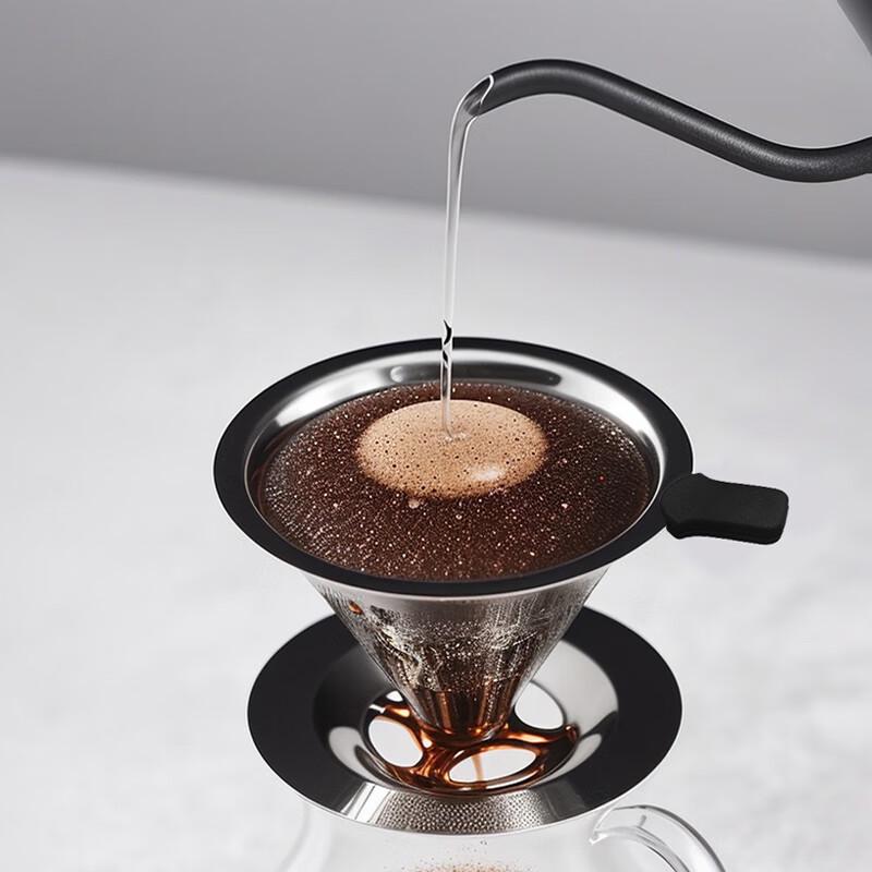 CLITON 304 Stainless Steel Pour Over Coffee Dripper & Filter