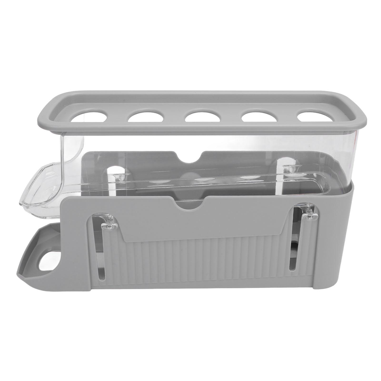 

Роликовый дозатор яиц для экономии места в холодильнике, двухъярусный автоматический контейнер для хранения яиц Grey