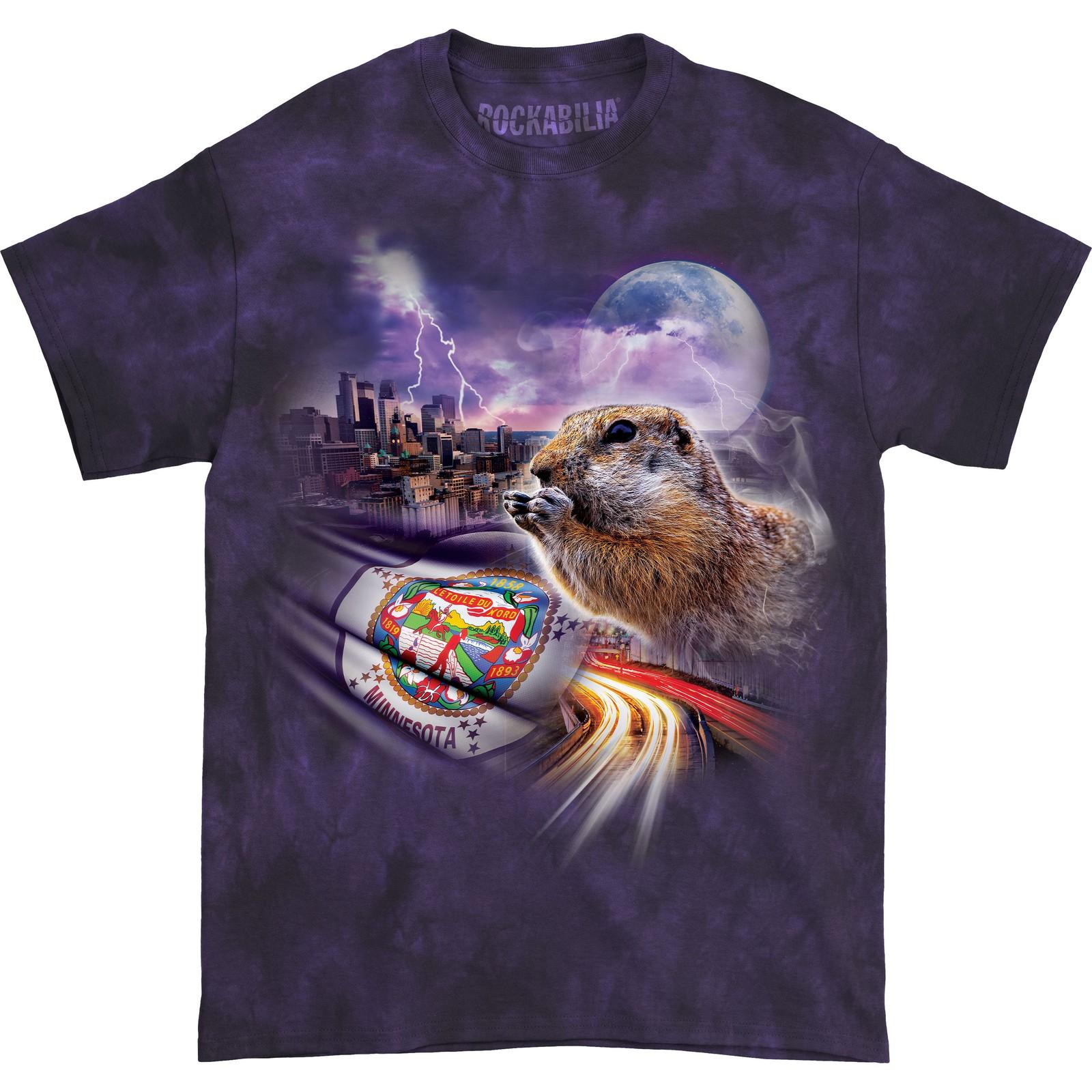 

Men s The Mountain Minnesota Gopher Flag T-Shirt Mens Womens Tees Top Purple S
