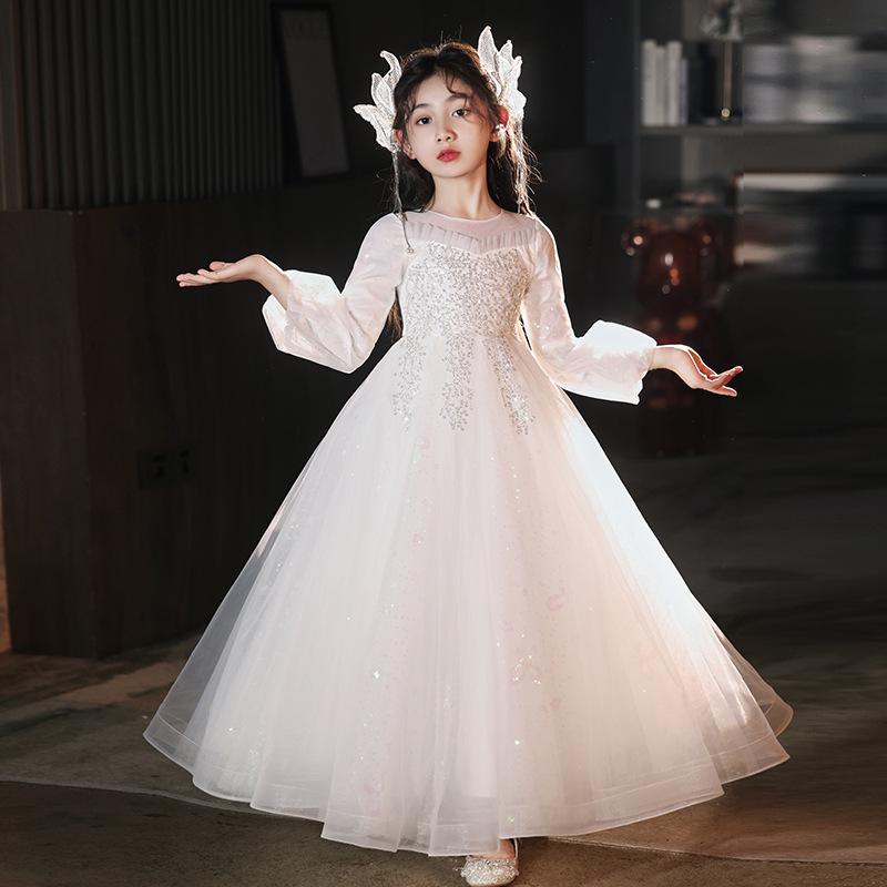 

Роскошное платье для девочки-цветочницы - Принцессино платье на день рождения и свадебное платье для выступлений на фортепиано 160 cm