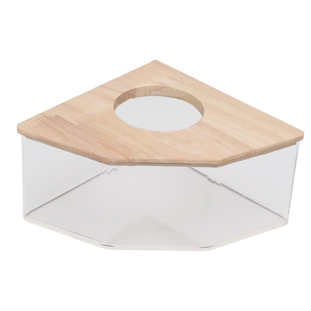 Hamster Badebox rechtwinkliger Ventilator Acryl Sicher Hamstersand Badezimmer für Kleintier Hamster
