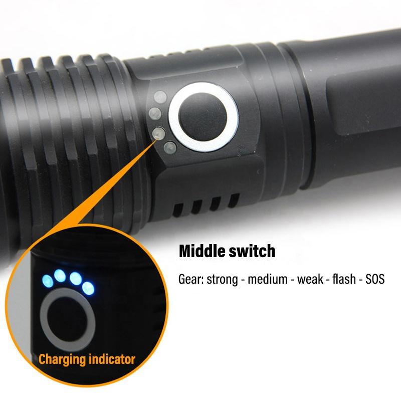 Led Torch Tactical Waterproof Super Bright Rechargeable 100000 Lumens Led Tactical