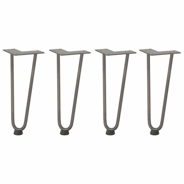 VidaXL Hairpin Legs for Coffee Table 4 Pieces Natural Steel 30 Cm Solid Steel 4012419