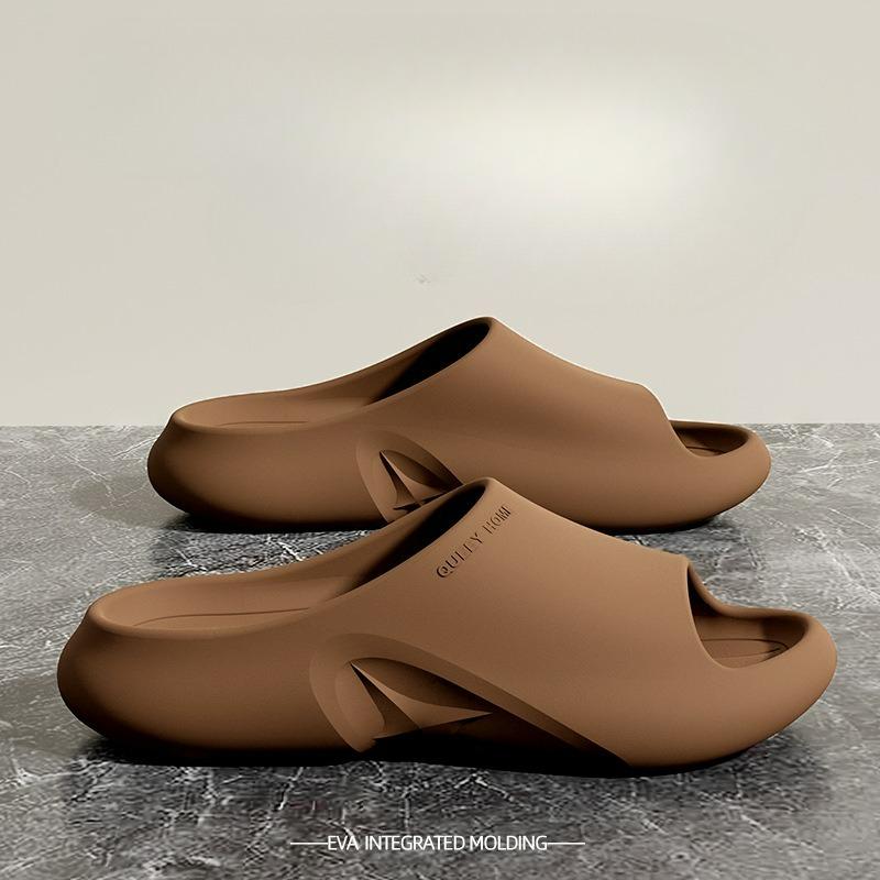 

Stepping on Shit Slippers Men s Summer Bathroom Non-slip and Non-smelly Feet Wear Thick-soled Household Sandals Women 46-47 коричневий
