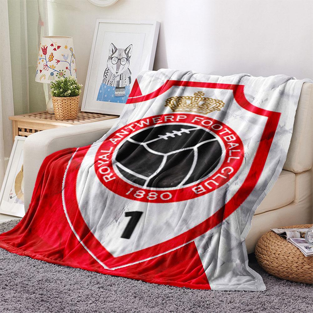 1PC Royal Antwerp FC Patterned Flannel Blanket Suitable For All Seasons for Home Decor Warmth and Comfort Gifts Holiday Present