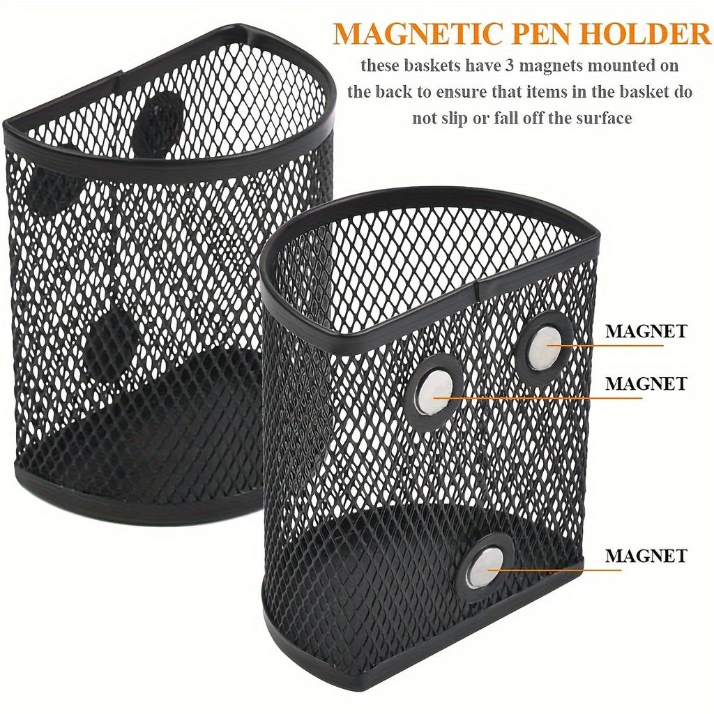 1pc Magnetic Iron Storage Basket for Refrigerator - Semi-Circle Pen Holder & Organizer for Home and Office, Storage Box