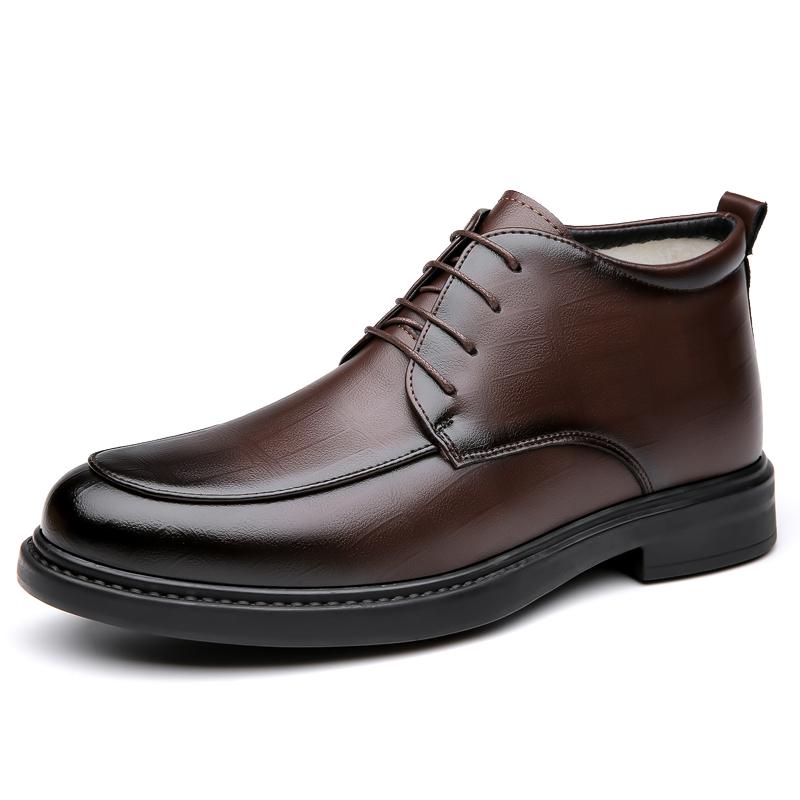 Winter Warm Men Wedding Party Shoes Lace Up Oxfords Leather Business Men Dress Casual Youth British Style Spring Autumn Shoes