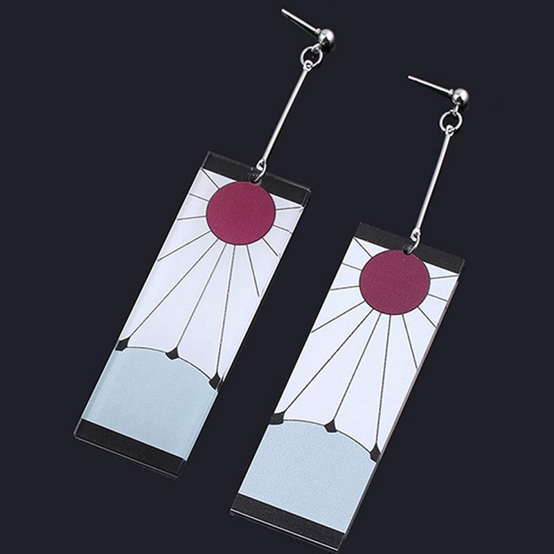 Trompete Tropfenohrringe Anime Acryl Dämonentöter Klinge des Geistes Ohrringe