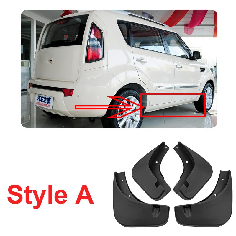 Car Mud Flaps For Kia Soul Accessories 2010 2011 2012 2013 AM MK1 Mudguards Auto Front Rear Fender Wheel Covers Car Accessories