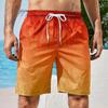 2026 Summer Gradient Graphic Beach Shorts for Men Colorful 3D Printed Board Shorts Summer Casual Vacation Short Pants Loose