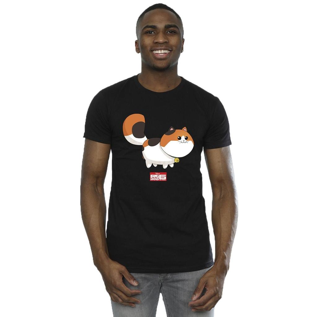 Disney Mens Big Hero 6 Baymax Kitten Pose T-Shirt