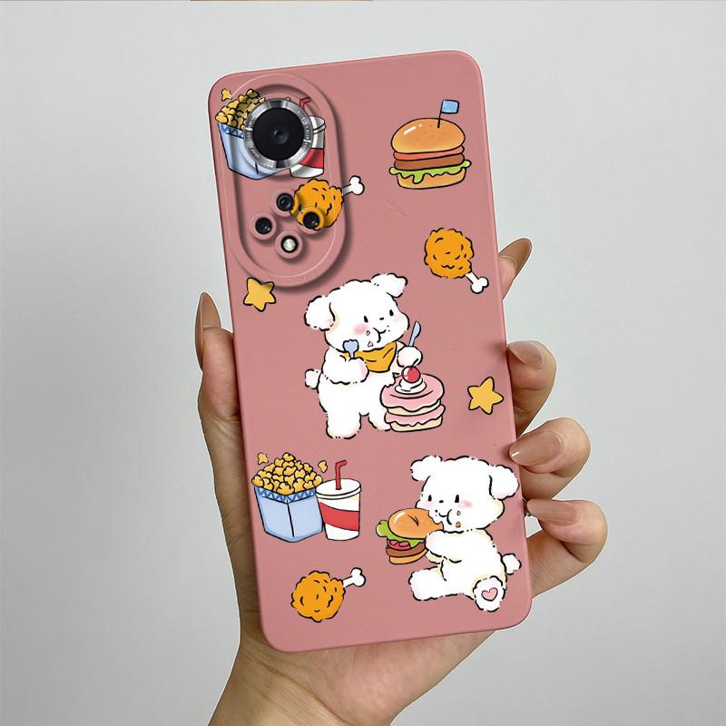 For Huawei Nova 9 / Honor 50 Phone Case NAM-LX9 NTH-NX9 Soft Silicone Sweet Painted Protective Back Cover Cute Printed Casing