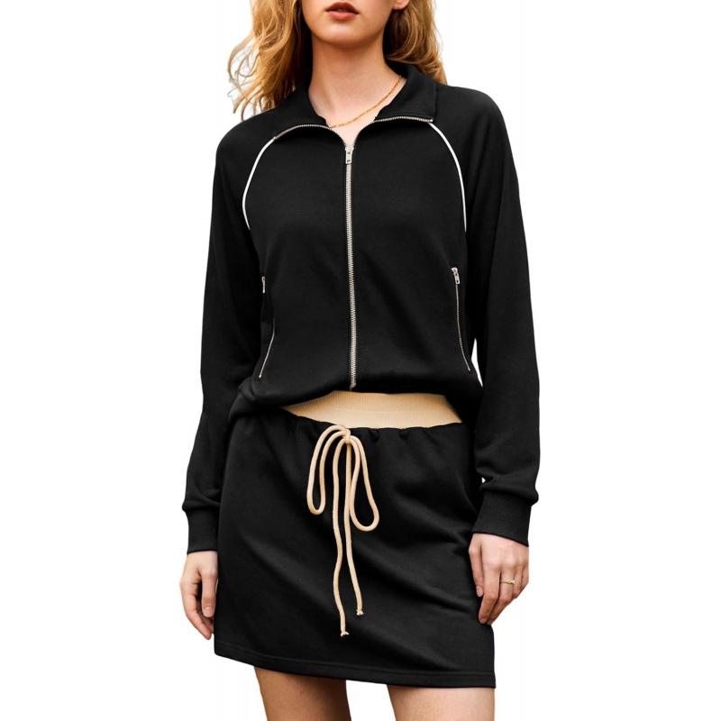 Women s European Stand Collar Casual Hoodie Jacket - 2026 Sweet Academy Style Fashion XL