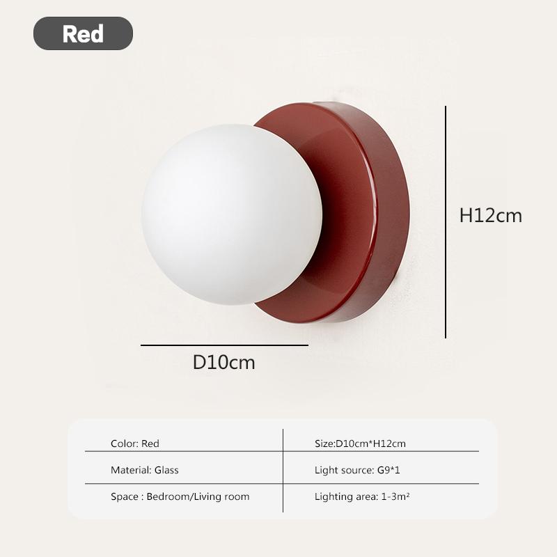 Nordic LED Glass Wall Lamp Minimalist G9 Base Orb Sconce For Bedroom Study Hallway Staircase Aisle Entrance Lighting Fixtures