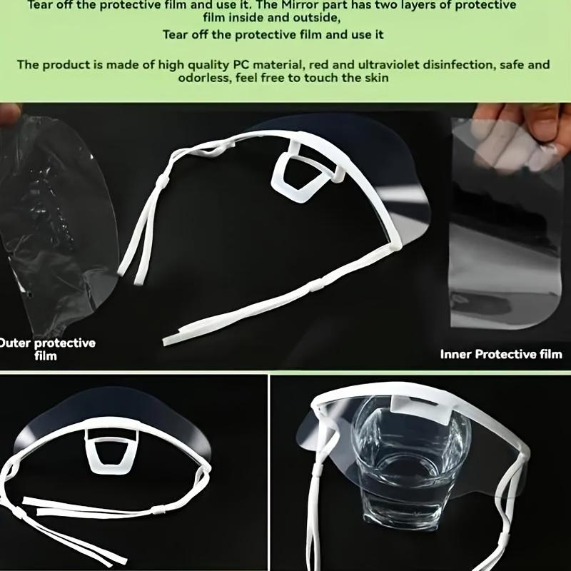 10 Pcs Anti-fog Mask, Put Saliva Transparent Hygiene and Safety Mask, Restaurant Catering, Beauty Store, Waiter Special. Individually Packaged