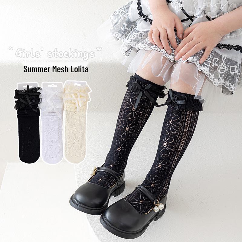 Neue Koreanische Stil Mädchen Sonnenblumen Spitze Schleife Mittelhohe Socken