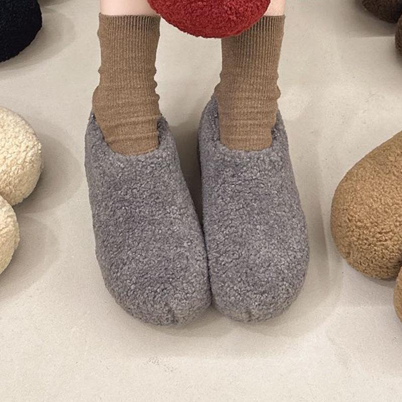 Women's soft elastic thick bottom heightening winter fur one warm cold padded snow boots non-slip wear casual sports cotton boots fur shoes