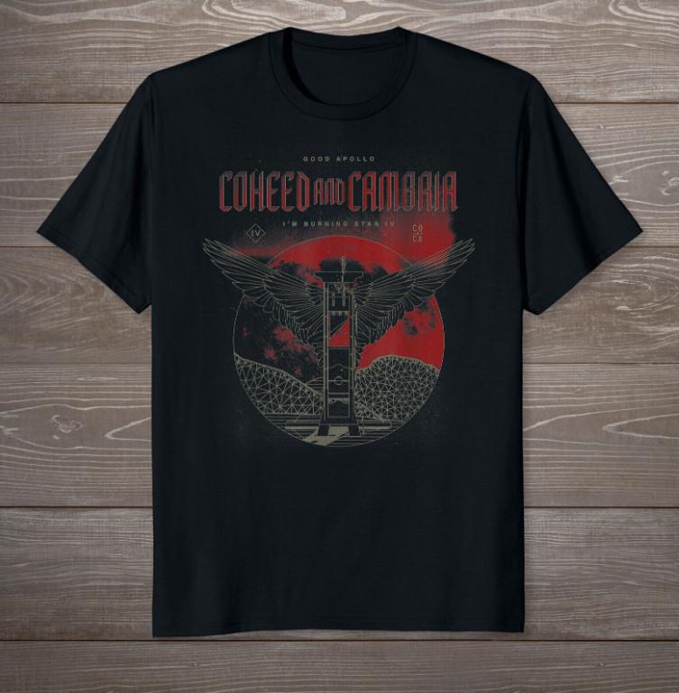 Coheed And Cambria Men039s Death Moon Black T-shirt Unisex T-Shirt L