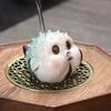 Creative Cute Lucky Bubble Fish Desktop Tea Pet,Puffer Fish Ornament Landscaping Boutique Ceremony Tea Table Decorated