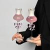 Kreativer Schleifen-Champagnerkelch Koreanischer Stil Glaspokal Cocktailbecher Elegant Transparent Party-Trinkgeschirr für Hochzeit