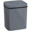 Automatic Sensor Trash Can, 15L, Two Opening Modes, 27.6 X 21.4 X 33.5 Cm, Grey