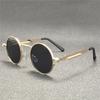 Vintage Punk Style Sunglasses Men Retro Round Metal Frame Women Sun Glasses Fashion Eyewear  Mujer