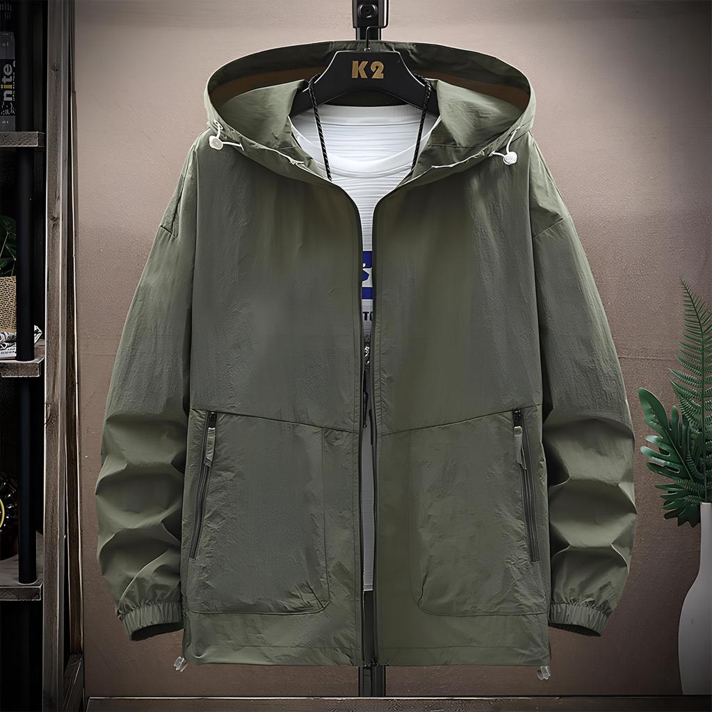 Giacca con cappuccio e cappuccio in ghiaccio, versatile, casual estivo, tinta unita, per coppie, multicolore, grandi cortili, abbigliamento ampio con protezione solare, taglia 8XL