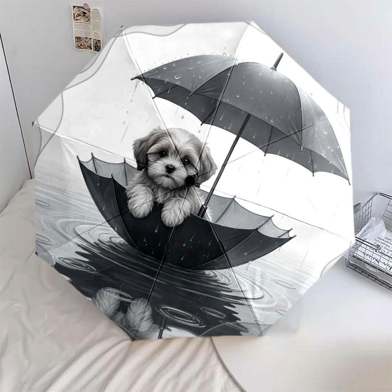 

Зонт с рисунком «Щенок под дождем», Новый стиль, 1 шт., Автоматический складной зонт, Портативный дорожный зонт, Уличный зонт, Подарок на день рождения разноцветный