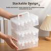 Large Capacity Fuse Beads Organizer Dust-proof Transparent Beads Storage Box Waterproof with Color Labels