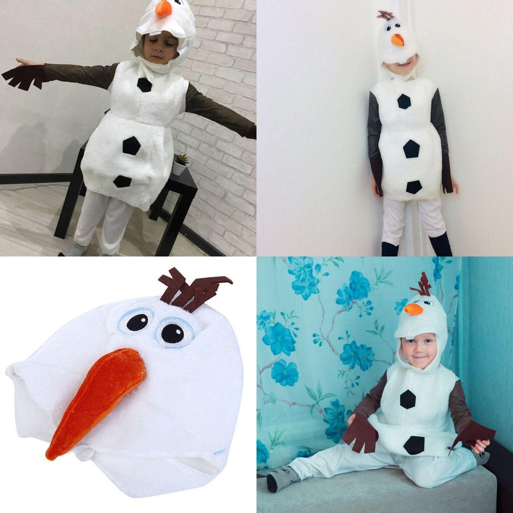 Enchanting Frozen Snowman Olaf Cosplay Costume For Kids Halloween Fancy Dress Up