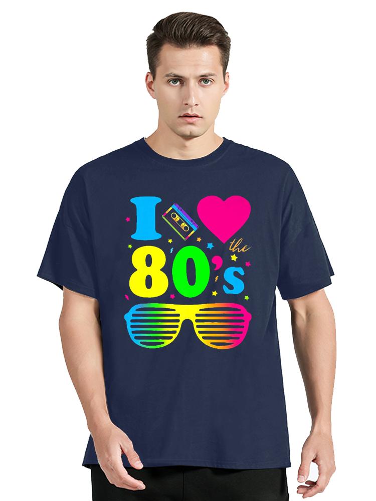 Back I Love The 80s 90s Graphic Design TShirt Camisas Cotton Tops Tees Fitness Tshirt Oversized Unisex Tshirt Mens Clothing S