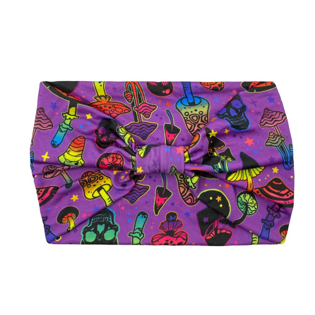 Knot Headband, Color Blocked Pattern Printed Sports Headband, Fashionable Polka Dot Wide Edge Elastic Headband