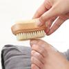 Double Sides Brushes Nail Cleaning Brush With Wooden Handle Natural Bristles Manicure Pedicure Tool Scrubbing Brush