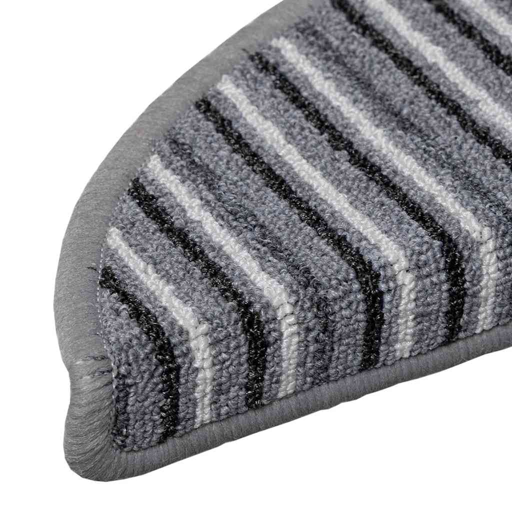 Self Adhesive Stair Treads 15 Pcs Gray 56 X 17 X 3 Cm
