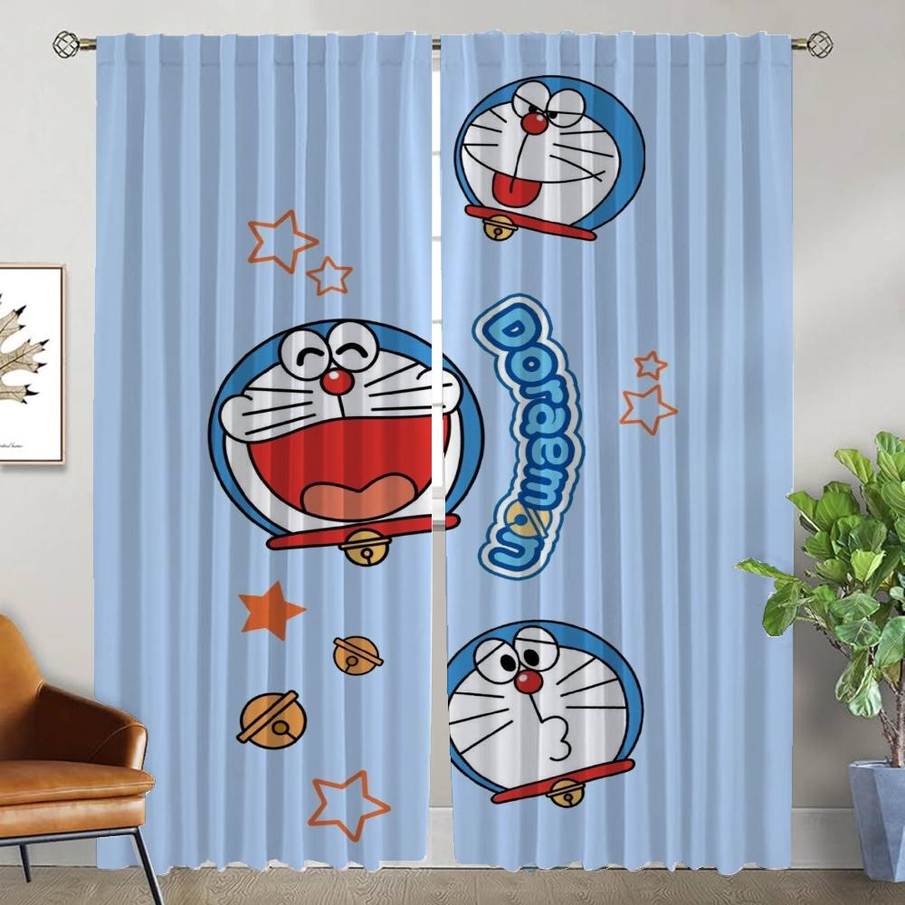 

Кухонные шторы 2 шт. Doraemones Halloween Decoration Шторы для детской комнаты затемняющие шторы разделительные жалюзи гостиная элегантный W50xH70cmx2pcs-CL