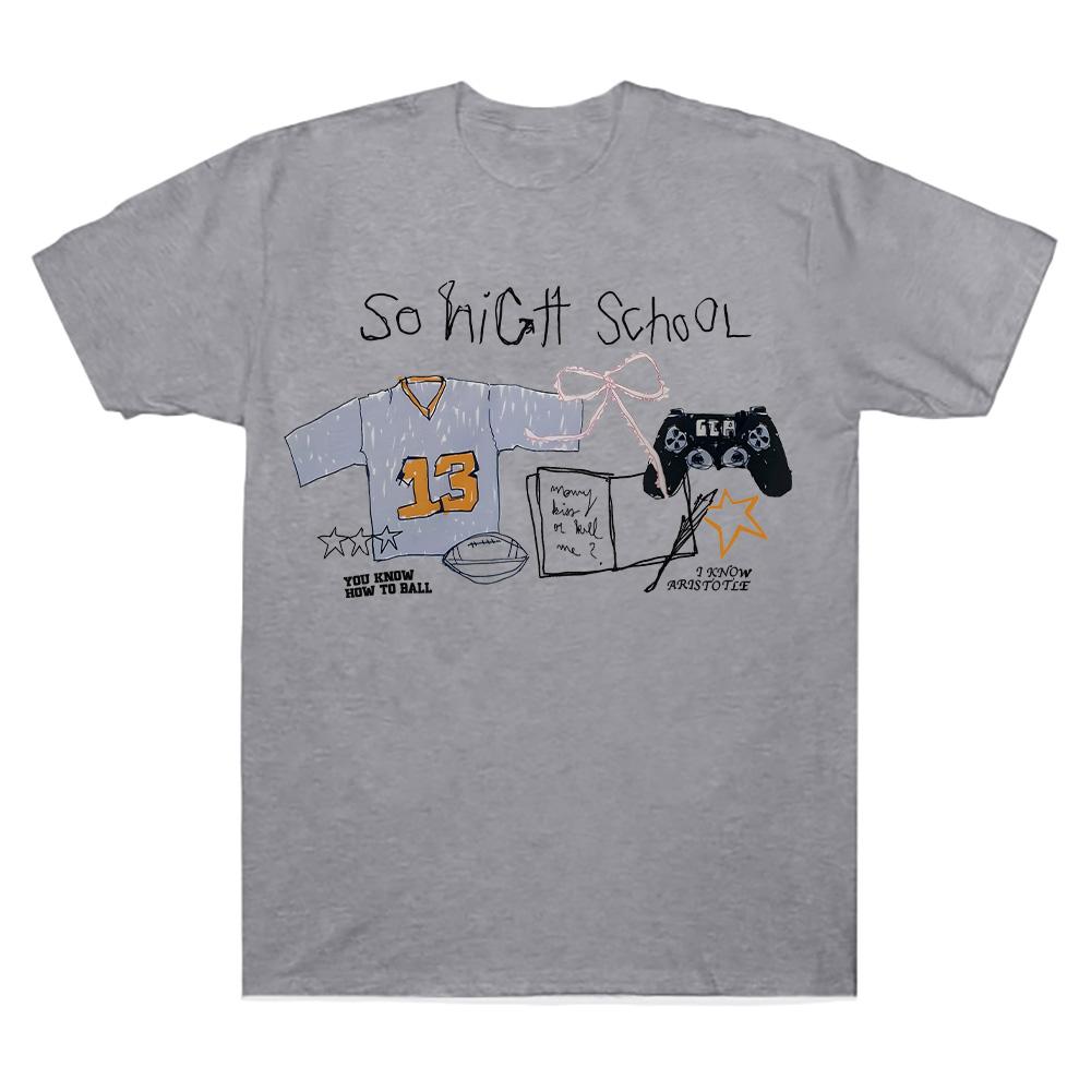 Summer Women Cotton Tee So High School Music Graphic T Shirt Short Sleeve Taylor Tour High Quality Clothes Unisex Y2K Streetwear