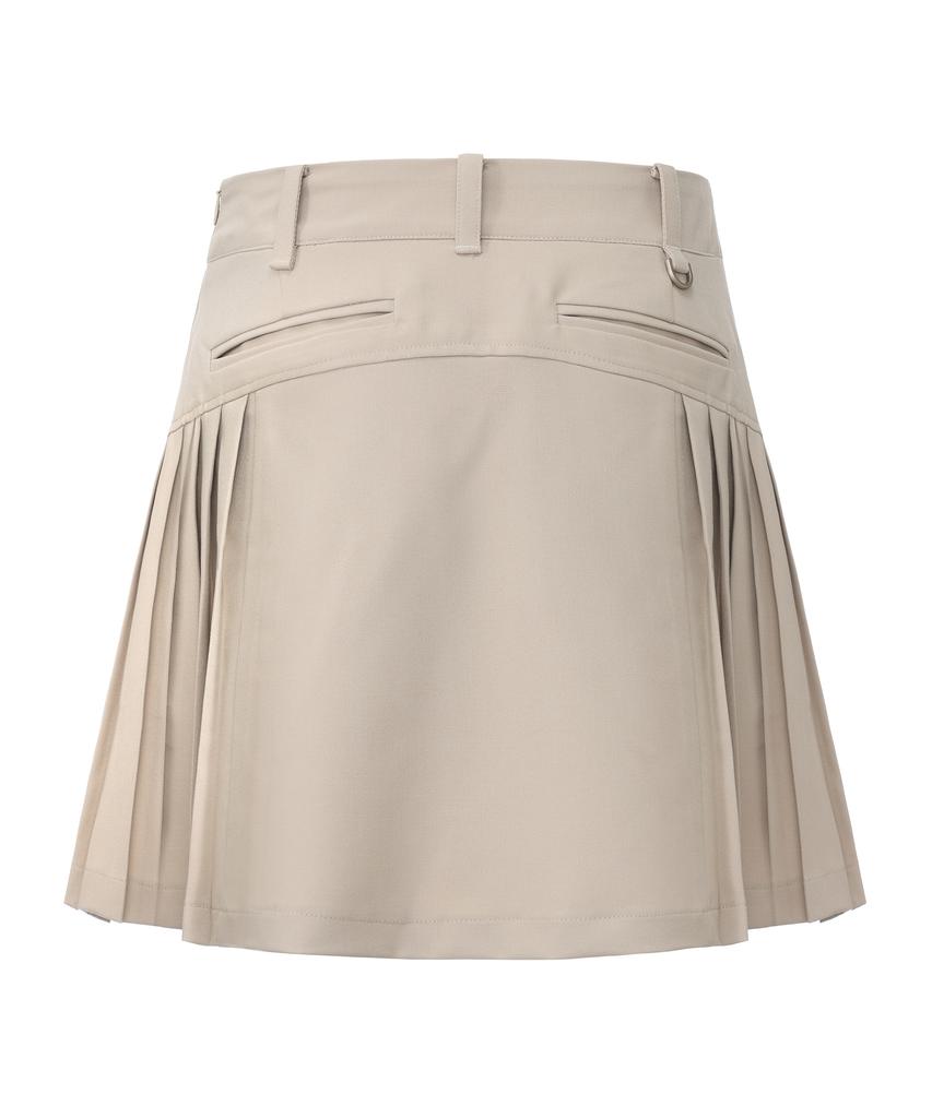 E.PARCA Mode Look A-Line Side Pleated Skirt