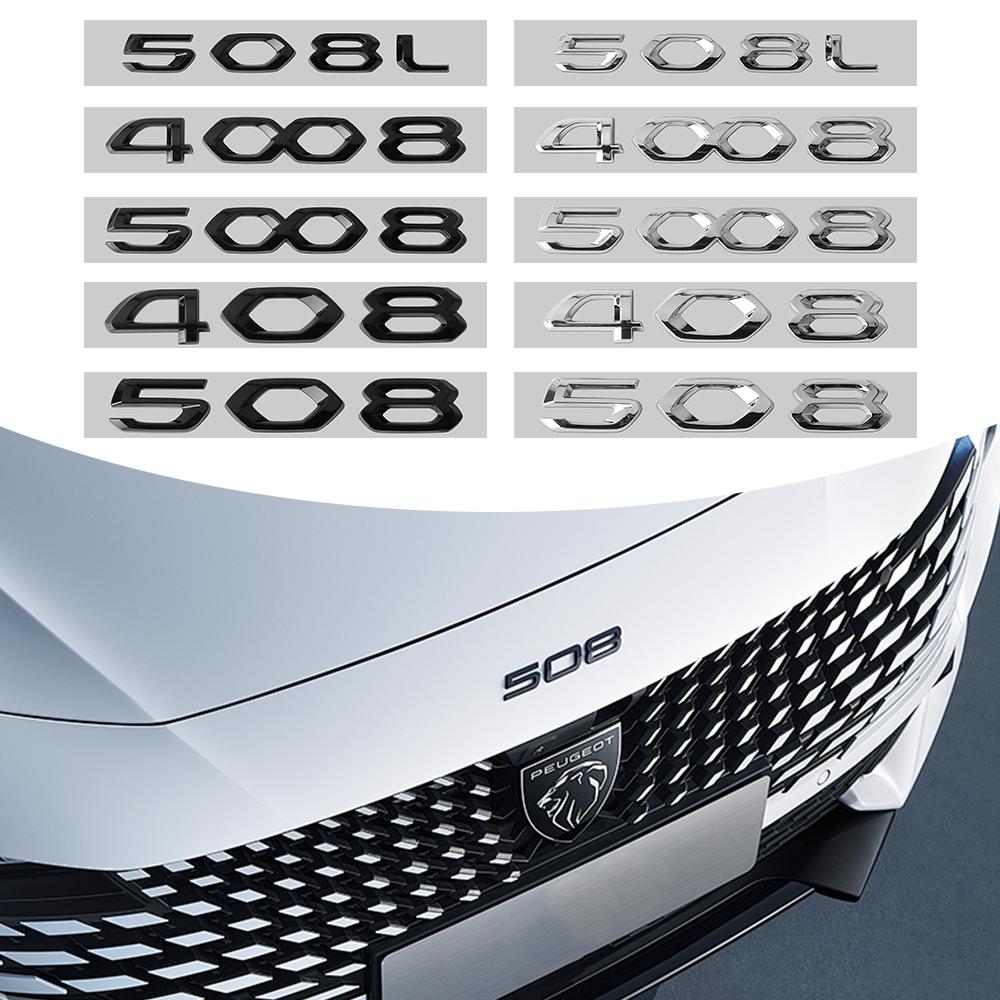 3D Letter Car Body Trunk Emblem Sticker Window Badge Decoration Decal For Peugeot 508L 508 5008 4008 408 206 207 208 Accessories