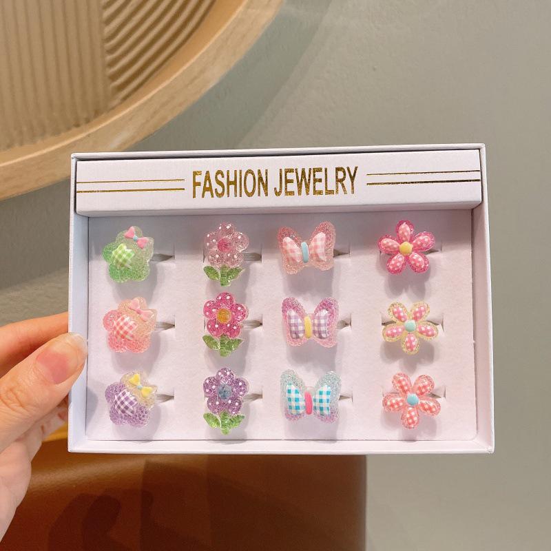 Kids' Cartoon Cute Adjustable Fruit Ring - Girls' Jewelry