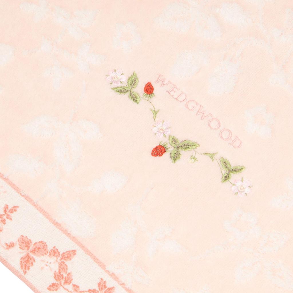 Nishikawa Bath Towel, 100% Cotton, Wedgwood Wild Strawberry, Strawberry Design, Smooth Shirring, Soft Pink, TT11304606P
