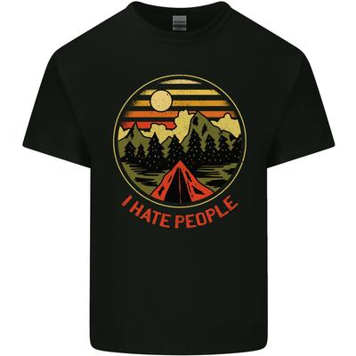 I Hate People Funny Camping Outdoors Trekking Unisexs Light Cotton TShirt