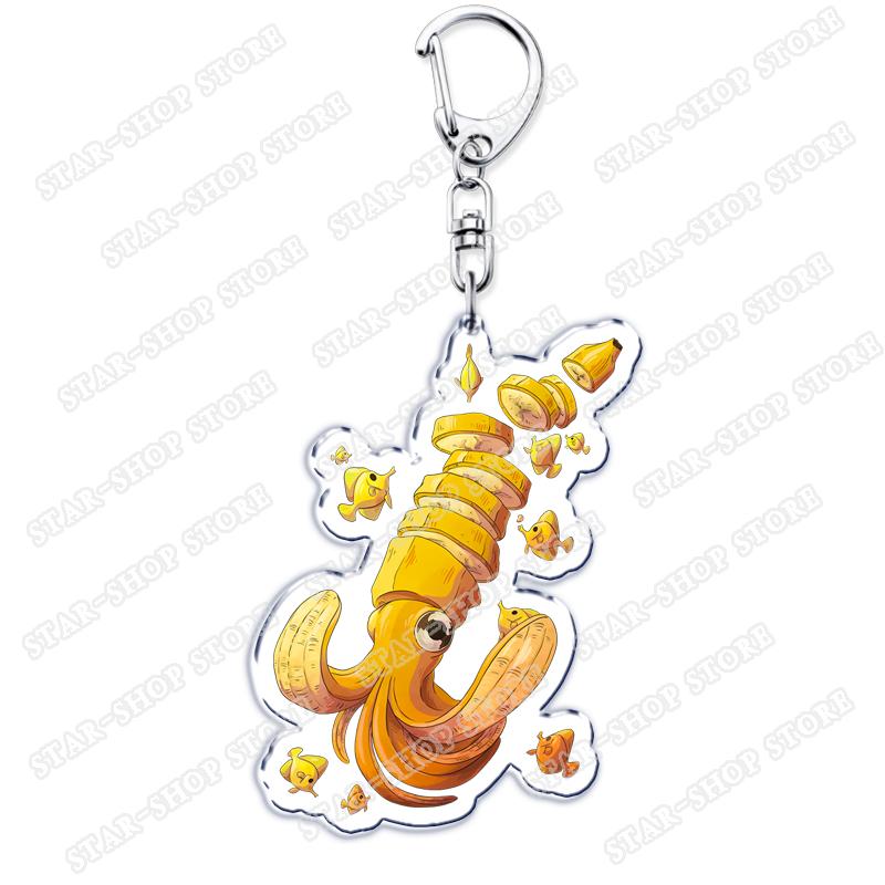 Popular Anime Banana Keychains for Accessories Jewelry BL Ash Lynx Eiji Okumura Yellow Keyrings Fans Friends Gifts