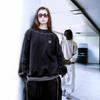 Kroen Embroidered Hoodie-Free Sweatshirt Matching Joggers Set Men Oversized Cotton Blend Thick Warm Casual Wear