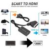 SCART to HDMI Converter with Cable 1080P Scart in HDMI Out HD 720P/1080P Switch Video Audio Converter Adapter for HDTV