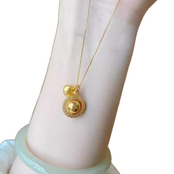 Ancient Gold Money-Attracting Necklace with Fortune Beast Pendant