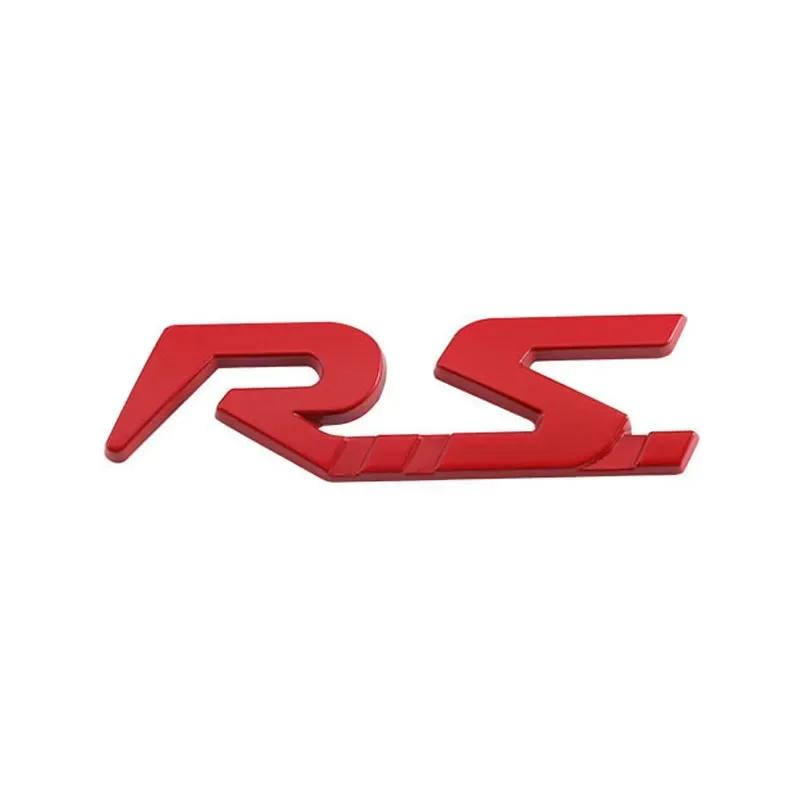 3D Metal RS Logo Car Rear Trunk Side Fender Emblem Badge Sticker Decal