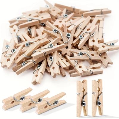 20pcs Mini Clothes Pins For Photo, Small Clothespins Natural Wooden Mini Clothes, Mini Photo Clips Small Clothes Pins .
